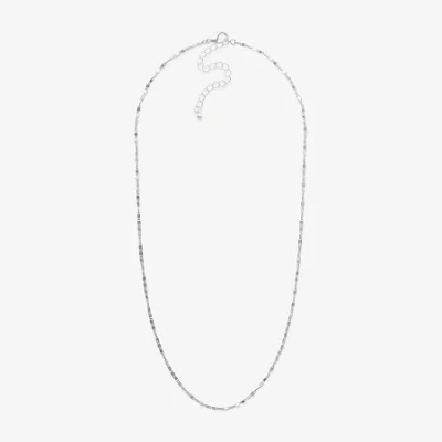 Mixit Freeform Womens 18 Inch Fashion Chain Necklace In Silver