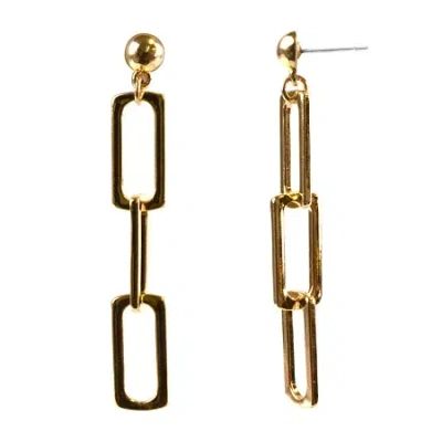 Bold Elements Gold Tone Womens Drop Earrings In Gold
