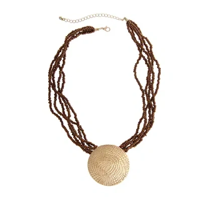 Mixit Gold Tone Womens 18 Inch Pendant Necklace In Multi