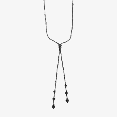 Mixit Bolo Womens Black 33 Inch Y Necklace In Black