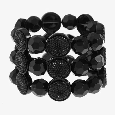 Mixit Womens Black Stretch Bracelet In Black