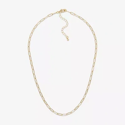 Mixit Womens 18 Inch Link Chain Necklace In Yellow