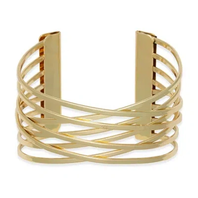 Bold Elements Womens Cuff Bracelet In Gold