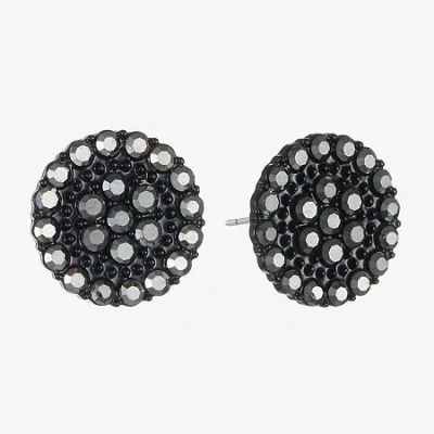 Mixit Black 7.1mm Stud Earrings In Black