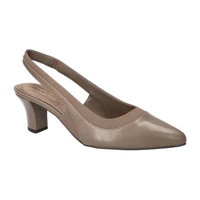 Easy Street Dessa Womens Pointed Closed Toe Stiletto Heel Pumps In Nude