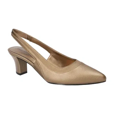 Easy Street Dessa Womens Pointed Closed Toe Stiletto Heel Pumps In Neutral