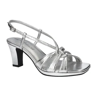 Easy Street Womens Valorie Heeled Sandals In Metallic