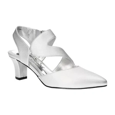 Easy Street Venue Womens Round Closed Toe Stiletto Heel Pumps In Gray