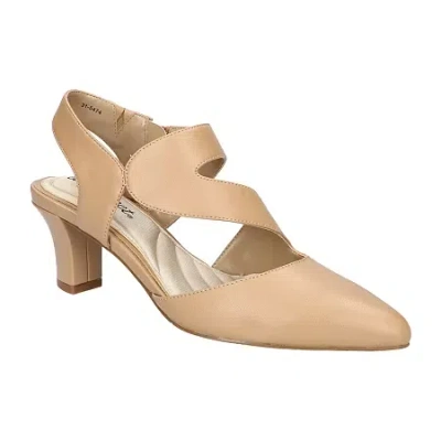 Easy Street Venue Womens Round Closed Toe Stiletto Heel Pumps In Neutral