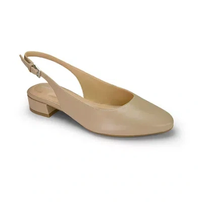 Easy Spirit Cassius Womens Round Closed Toe Block Heel Pumps In Nude