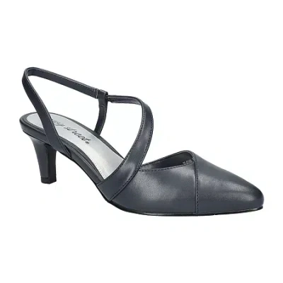 Easy Street Emerald Womens Round Closed Toe Stiletto Heel Pumps In Blue