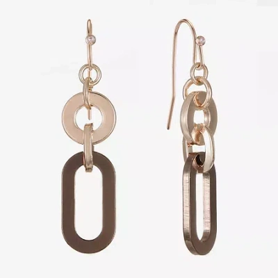 Liz Claiborne Link Womens Drop Earrings In Gold