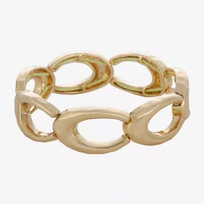 Liz Claiborne Hammered Womens Stretch Bracelet In Gold