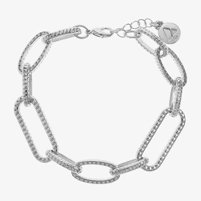 Liz Claiborne Link Womens Oval Link Bracelet In Silver
