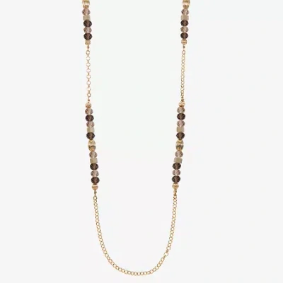 Liz Claiborne Gold Tone Womens 36 Inch Strand Necklace In Gold