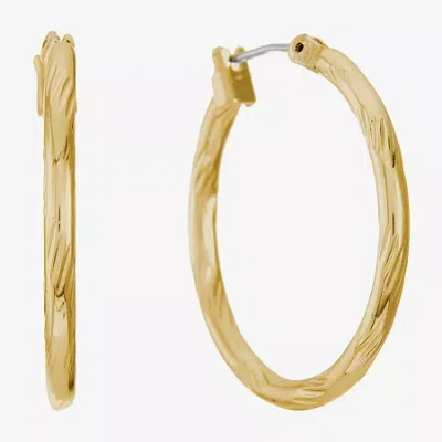 Liz Claiborne Textured Hoop Earrings In Multi