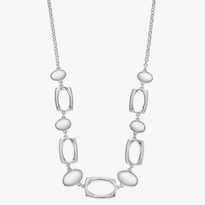 Liz Claiborne Womens 17 Inch Collar Necklace In Silver