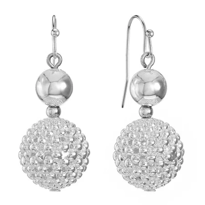 Liz Claiborne Drop Earrings In Silver