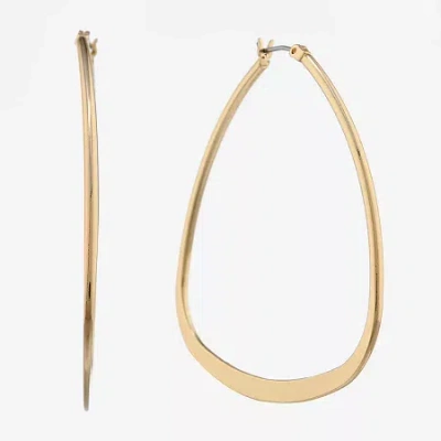 Liz Claiborne Large Womens 48mm Hypoallergenic Hoop Earrings In Gold
