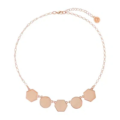 Liz Claiborne 17 Inch Cable Collar Necklace In Pink