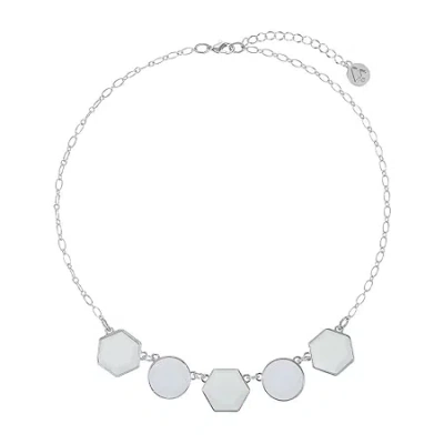 Liz Claiborne 17 Inch Cable Collar Necklace In Metallic