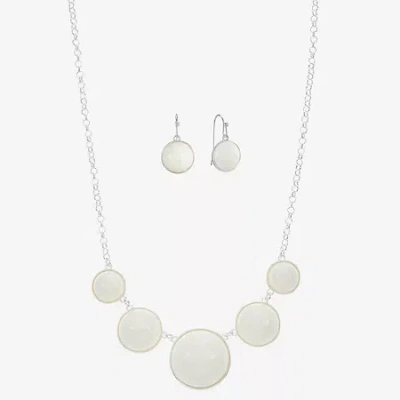 Liz Claiborne Collar Necklace And Drop Earring Womens 2-pc. Jewelry Set In Metallic