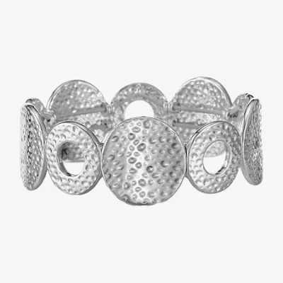 Liz Claiborne Womens Round Stretch Bracelet In Metallic