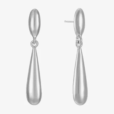 Liz Claiborne Double Womens Hypoallergenic Drop Earrings In Transparent