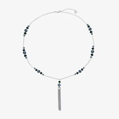 Liz Claiborne Tassel Womens Round 30 Inch Pendant Necklace In Metallic
