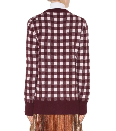 Shop Christopher Kane Wool And Cashmere Cardigan In Lordeaux