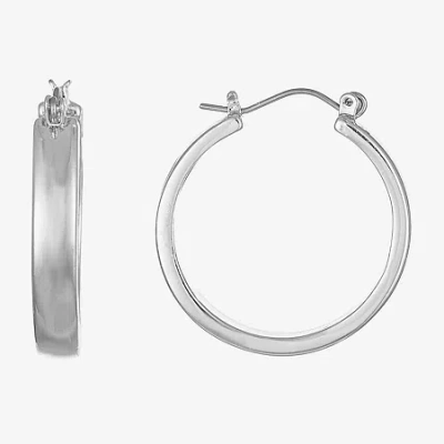 Liz Claiborne Hoop Earrings In Silver