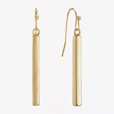 Liz Claiborne Womens Square Drop Earrings In Gold