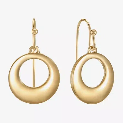 Liz Claiborne Womens Round Drop Earrings In Gold
