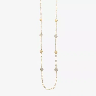 Liz Claiborne Womens Glass 36 Inch Strand Necklace In Yellow