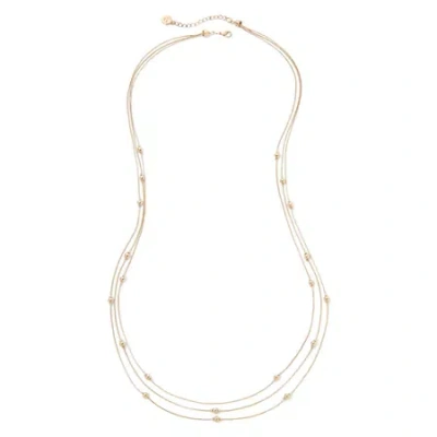 Liz Claiborne Womens 36 Inch Strand Necklace In Gold