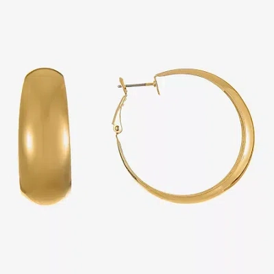 Liz Claiborne Womens 39.1mm Hypoallergenic Hoop Earrings In Gold