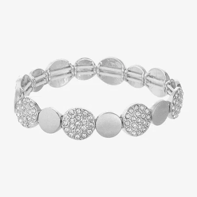 Liz Claiborne Womens Glass Stretch Bracelet In Gray