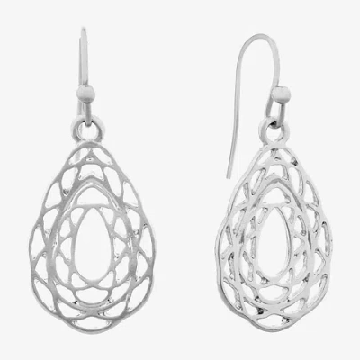 Liz Claiborne Womens Drop Earrings In Silver