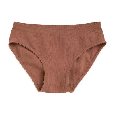 Maidenform Little & Big Kid Girls Seamless Hipster Panty Rj25150-br1 In Blue