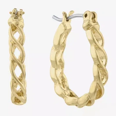 Liz Claiborne Womens 20.1mm Hypoallergenic Hoop Earrings In Gold