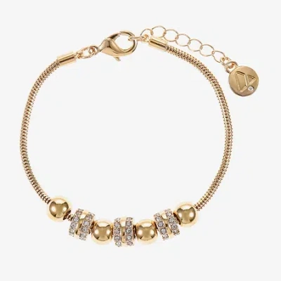 Liz Claiborne Womens Glass Strand Bracelet In Yellow