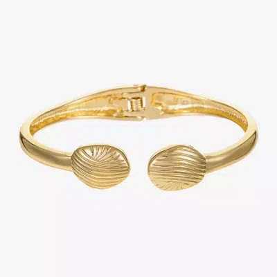 Liz Claiborne Textured Womens Cuff Bracelet In Yellow