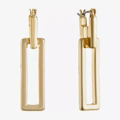 Liz Claiborne Womens Square Hypoallergenic Drop Earrings In Yellow