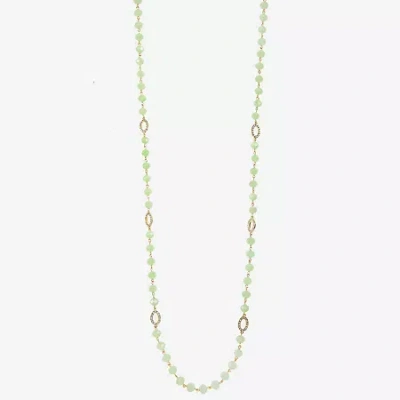 Liz Claiborne Womens 36 Inch Strand Necklace In Green