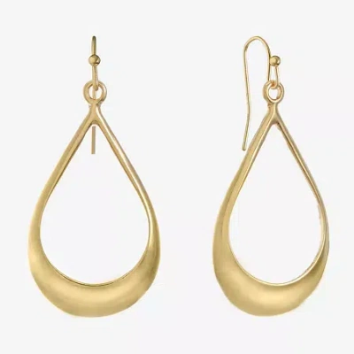 Liz Claiborne Gold Tone Teardrop Womens Drop Earrings In Gold