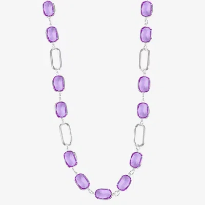 Liz Claiborne Womens 17 Inch Collar Necklace In Metallic