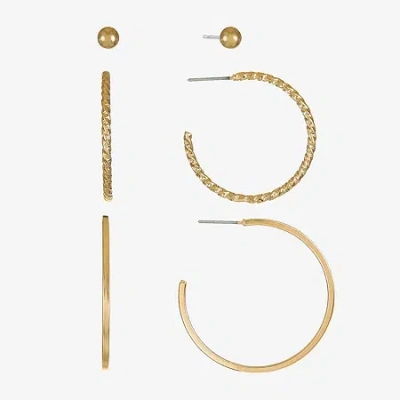 Liz Claiborne Womens Hypoallergenic 3 Pair Earring Set In Multi