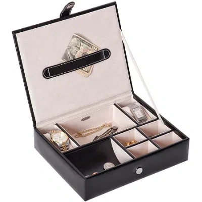 Mele & Co Carson Faux Leather Black Valet In Black