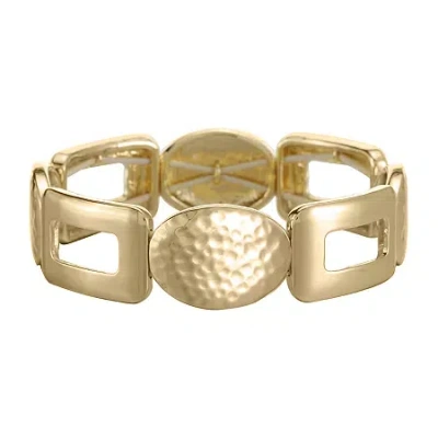 Liz Claiborne Recycled Metal Womens Stretch Bracelet In Yellow