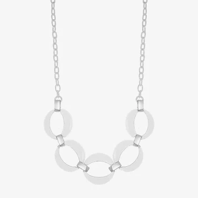 Liz Claiborne Open Link Womens 17 Inch Collar Necklace In Gold